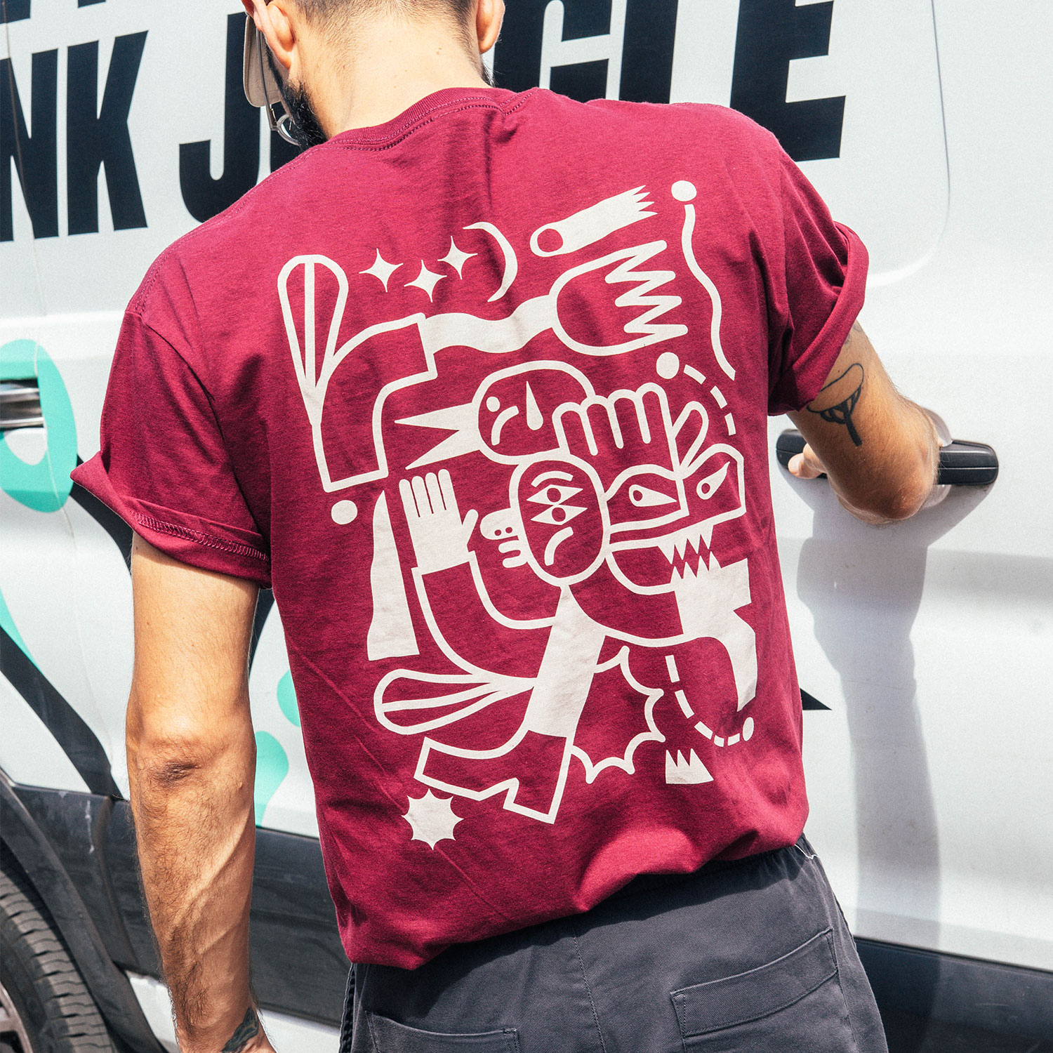 JJ T-SHIRT SUN EMPIRE BORGUNDY
